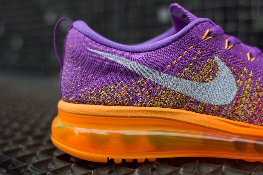 Nike Womens Flyknit Max Atomic Purple Total Orange 07