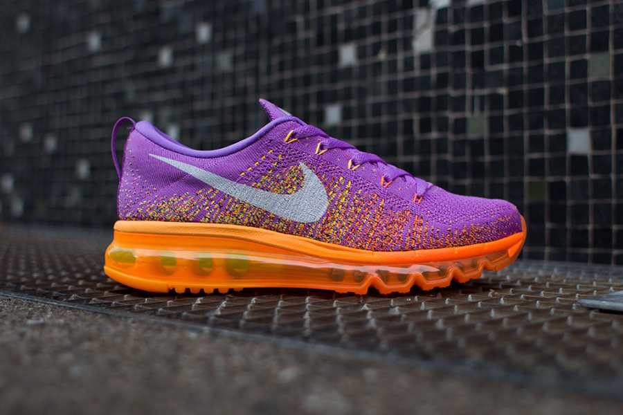 Nike Womens Flyknit Max Atomic Purple Total Orange 08