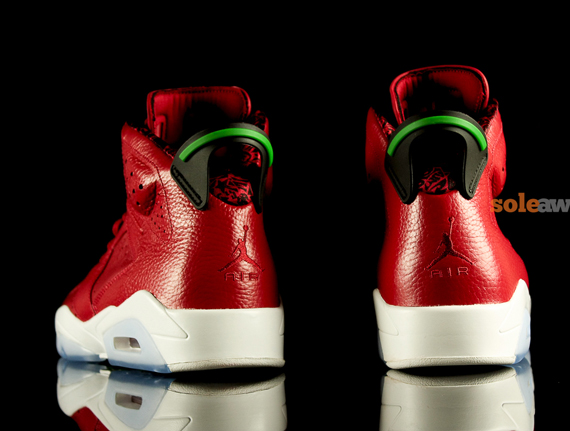 Red Leather Spizike Jordan 6 Retro 7