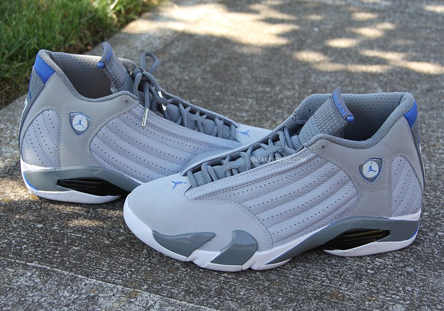 Air Jordan 14 Grey Sport Blue White 2