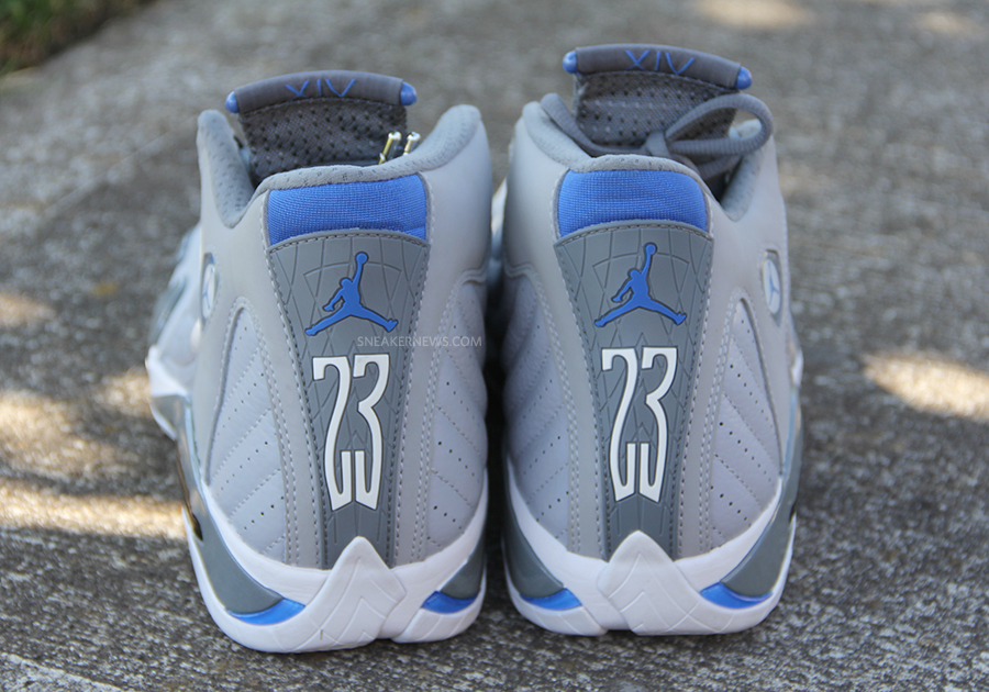 Air Jordan 14 Grey Sport Blue White 4