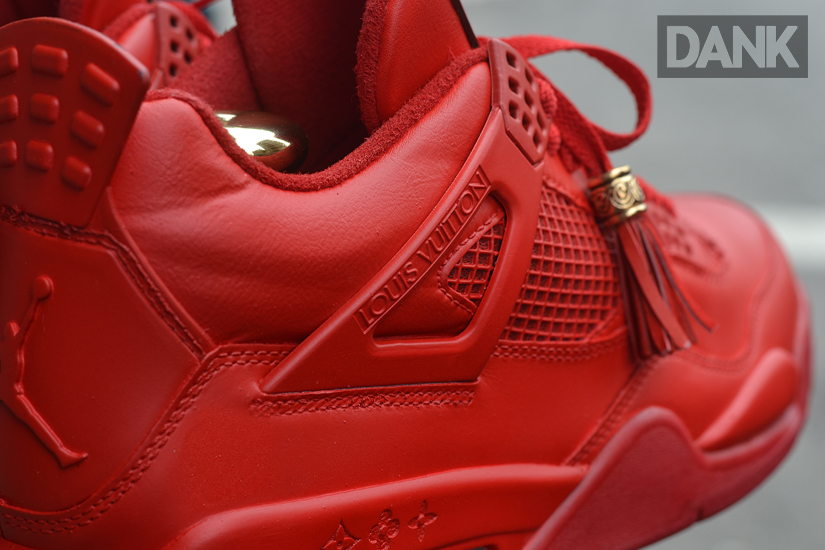 Air Jordan 4 Louis Vuitton Don Red 01