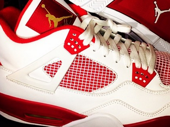 Air Jordan 4 White Red Carmelo Anthony