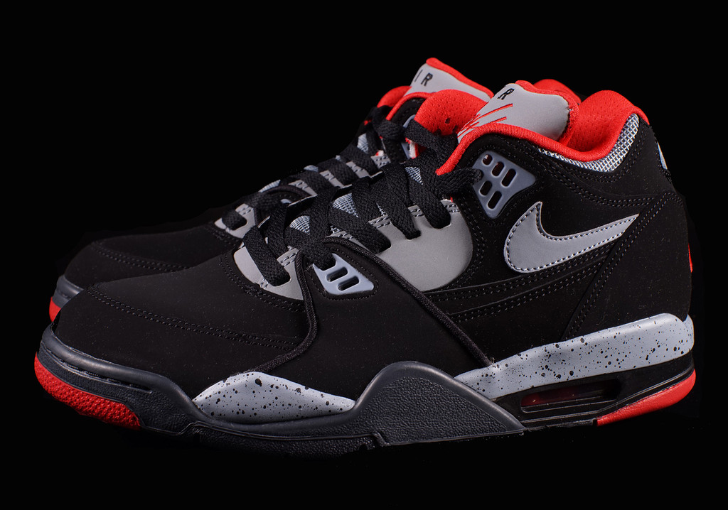 Nike Air Flight '89 - Black - Dark Magnet Grey - University Red