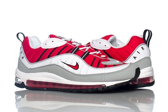 Nike Air Max 98 White Red Grey 01