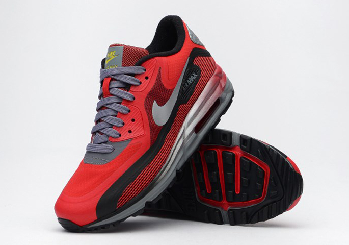 Nike Air Max Lunar90 GS – University Red – Black – Metallic Silver