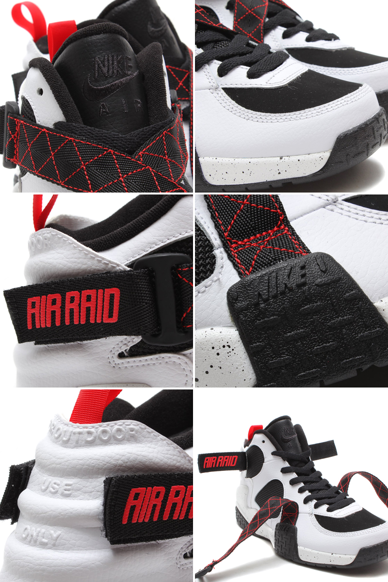 Nike Air Raid White Black University Red 01