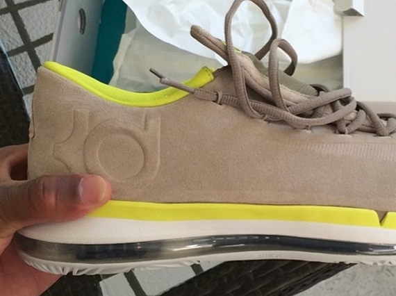 Nike Kd 6 Fragment Design Grey Suede Volt 1