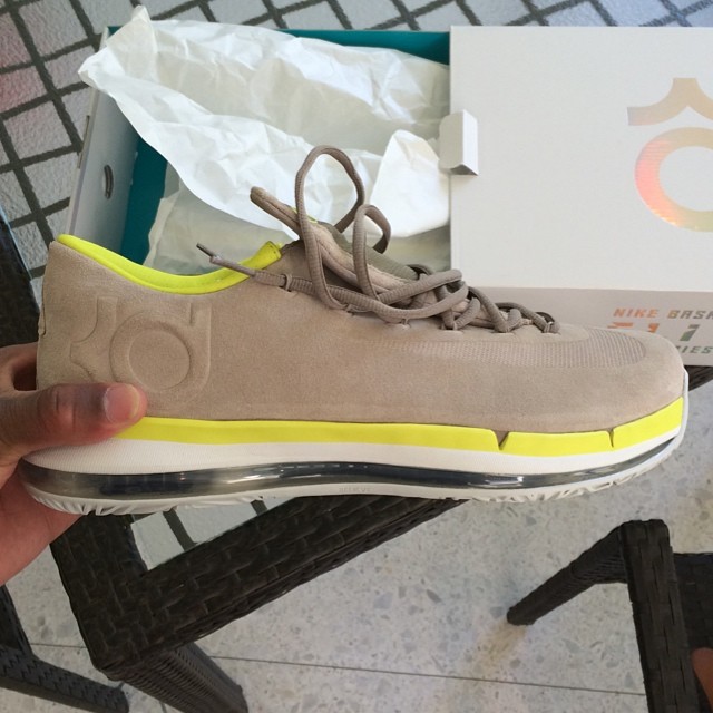 Nike Kd 6 Fragment Design Grey Suede Volt