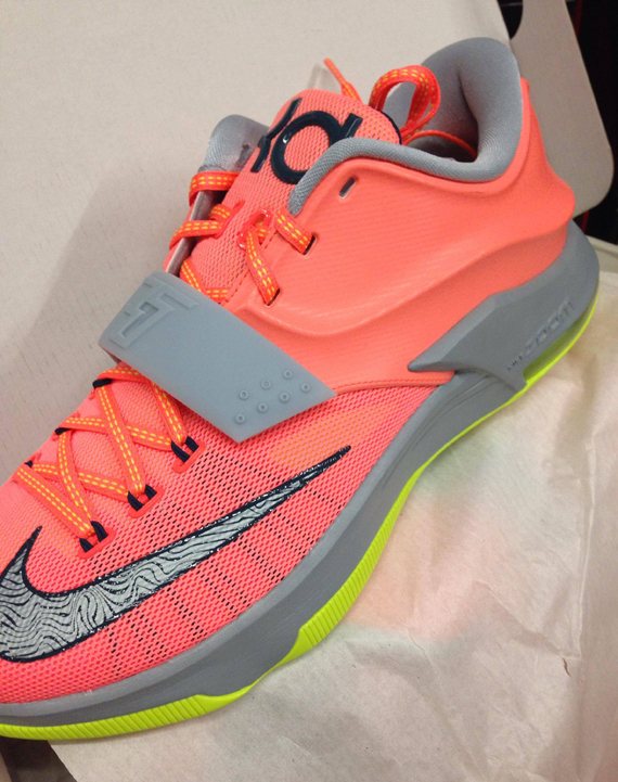 Nike Kd 7 Bright Mango Space Blue Light Magnet Grey 1