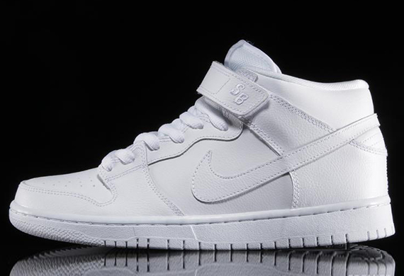 Nike Sb Dunk Mid All White 1