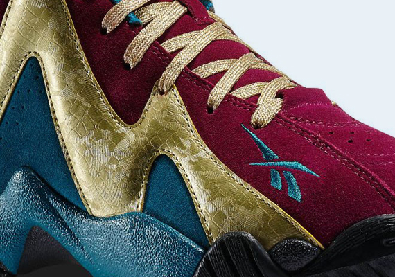 Reebok Kamikaze Ii 2 Burgundy Gold Blue