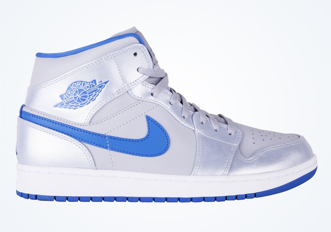 Air Jordan 1 Mid - Wolf Grey - Sport Blue - White