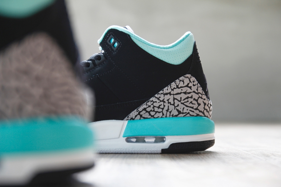 Air Jordan 3 Gs Black Mint Grey 02