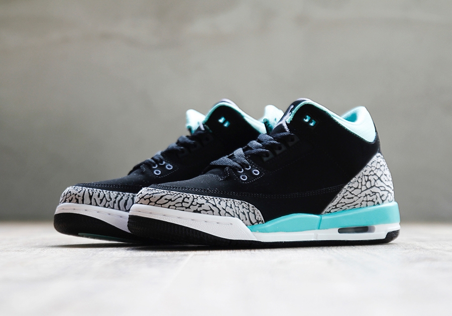 Air Jordan 3 Gs Black Mint Grey