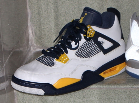 Air Jordan 4 White Navy Yellow