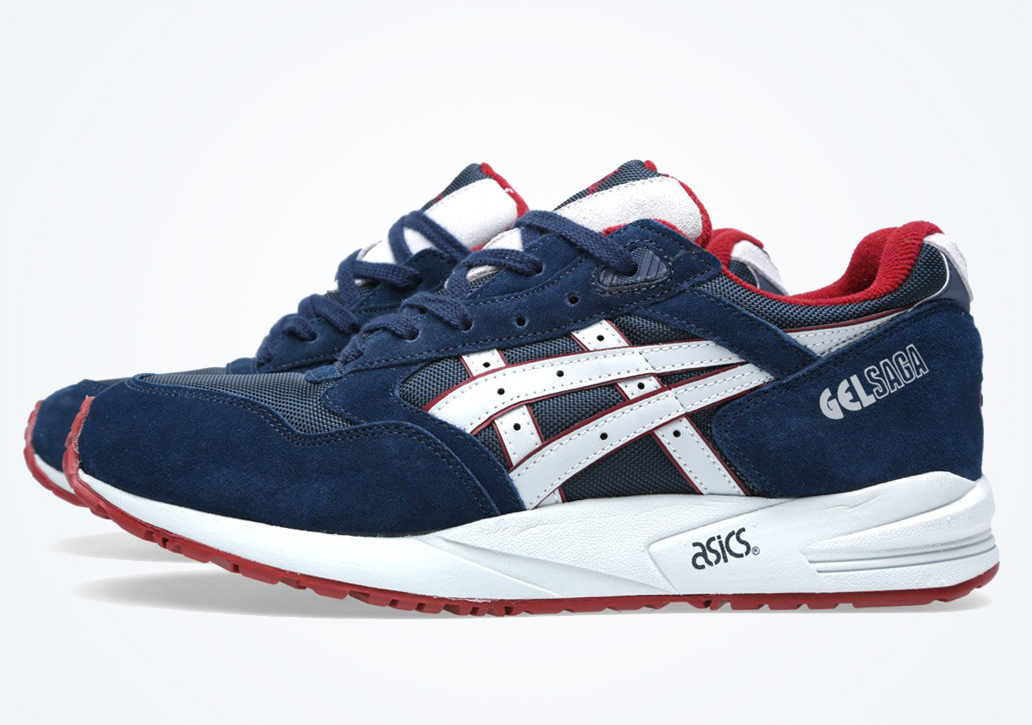 Asics Gel Saga - Navy - Red - White - Available