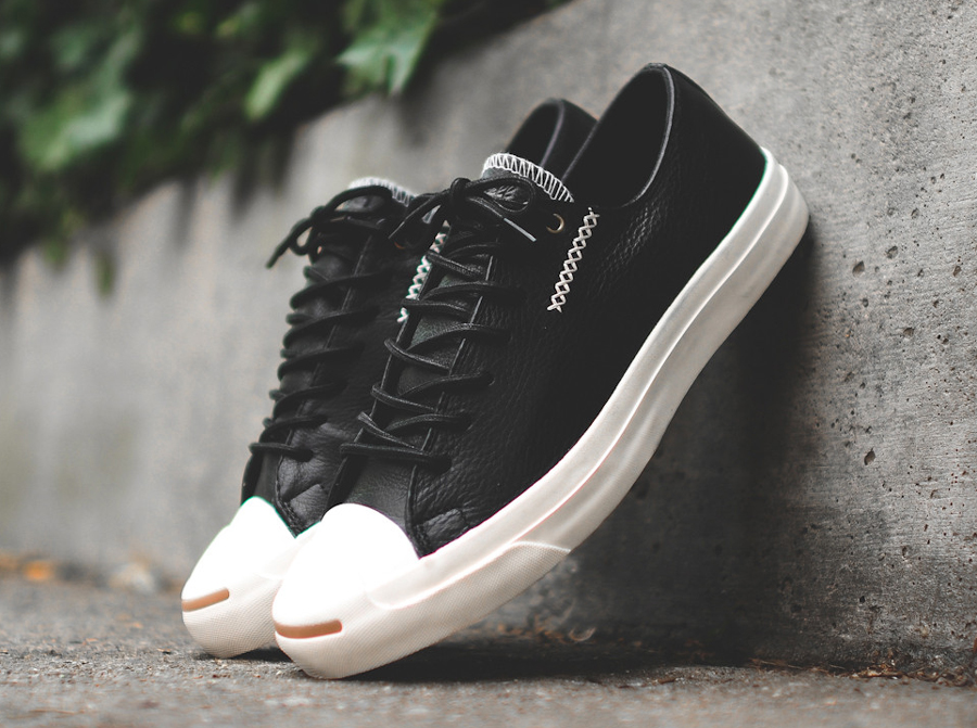 Converse Jack Purcell - Black Leather - White