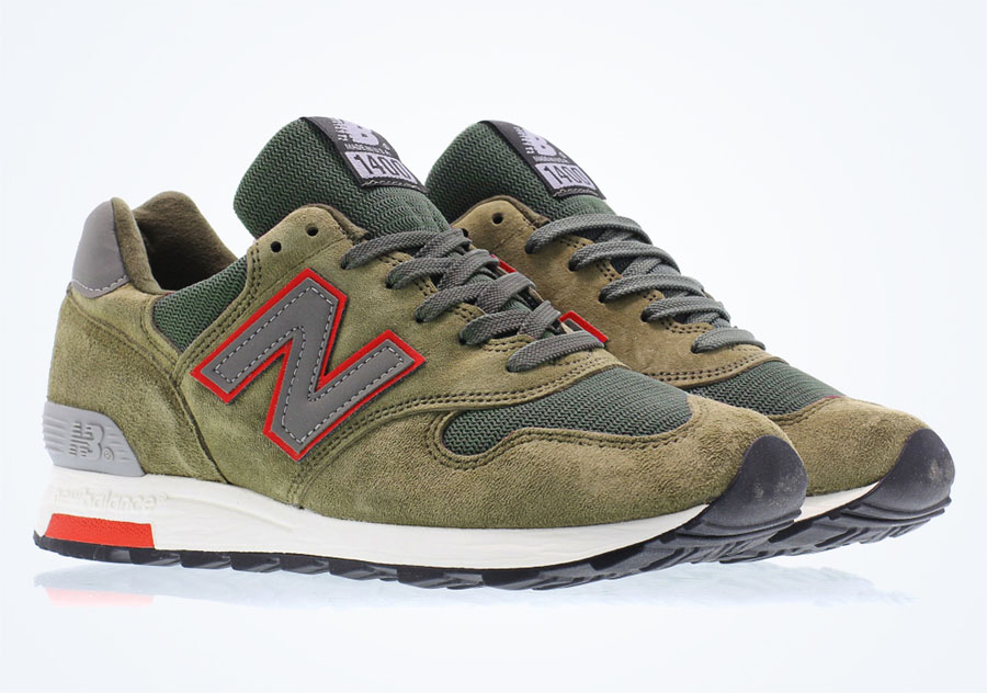 New Balance 1400 - Olive - Grey - Red