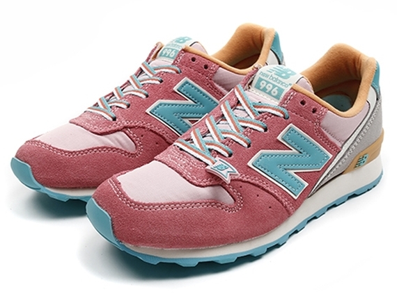 New Balance 996 Womens Pink Teal Gold 02