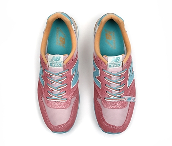 New Balance 996 Womens Pink Teal Gold 03