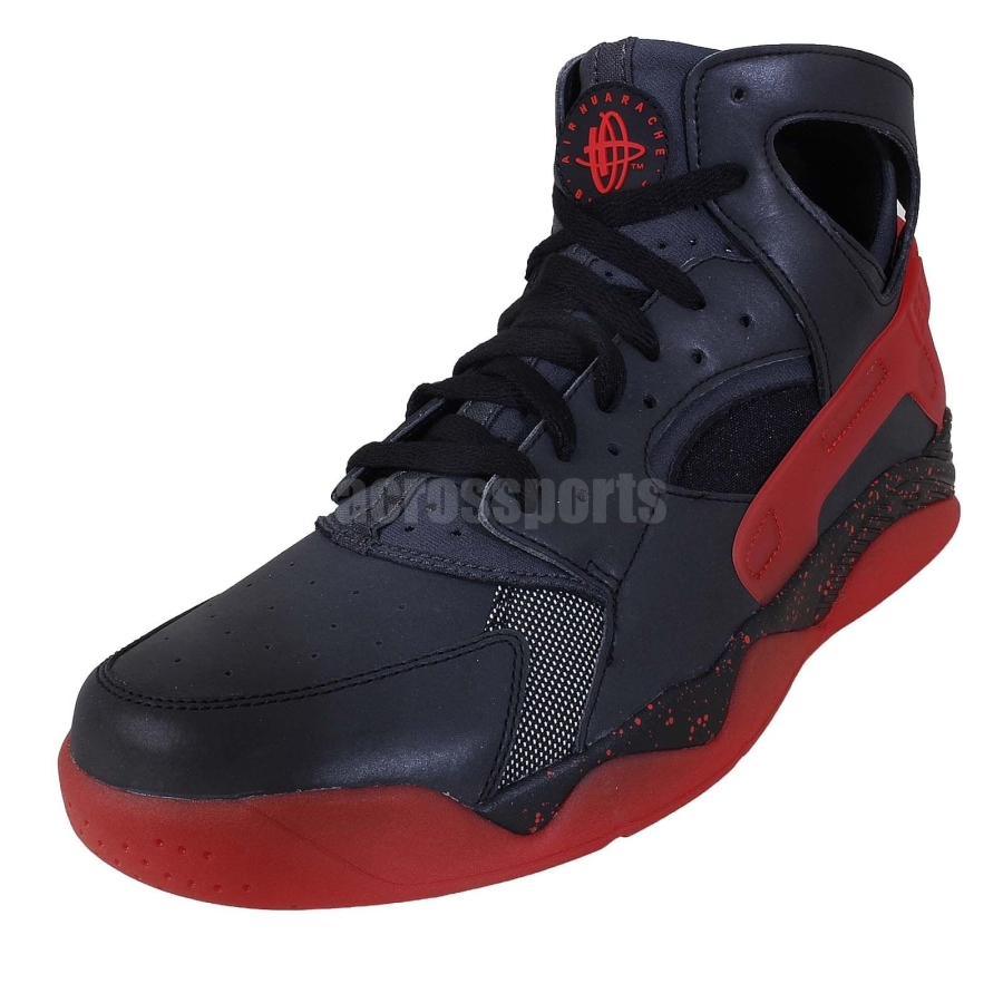 Nike Air Flight Huarache Prm Qs Black Anthracite Challenge Red 07