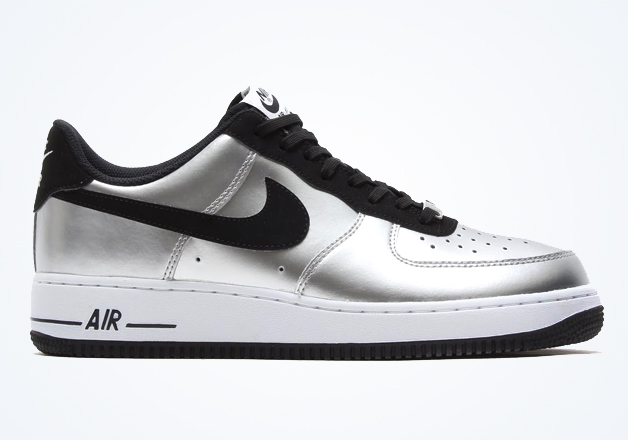 Nike Air Force 1 Low - Metallic Silver - Black