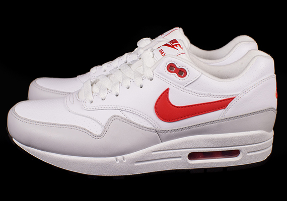 Nike Air Max 1 Essential White University Red Neutral Grey