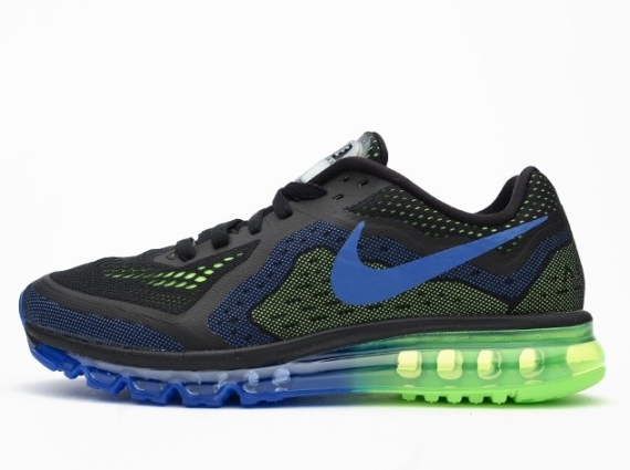 Nike Air Max 2014 Black Photo Blue Electric Green