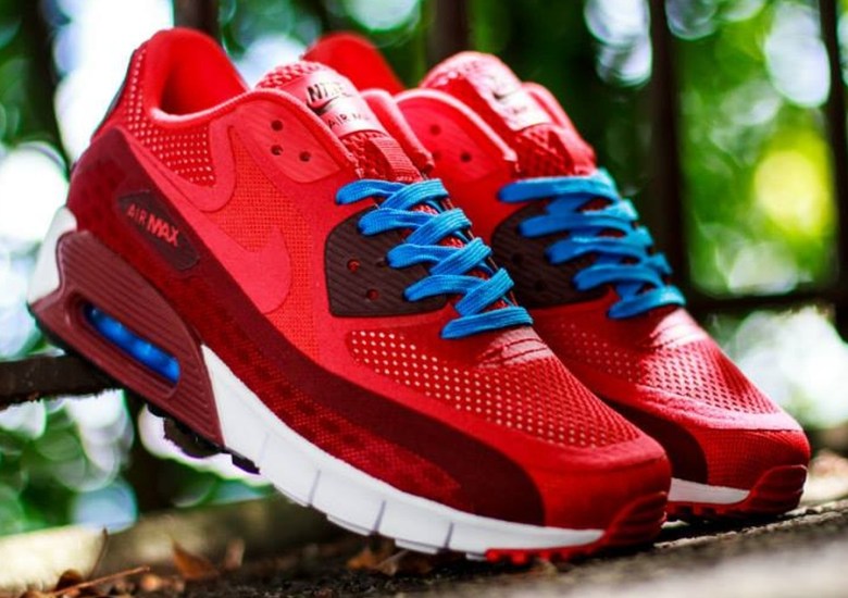 Nike Air Max 90 Breathe – Team Red – White – Blue