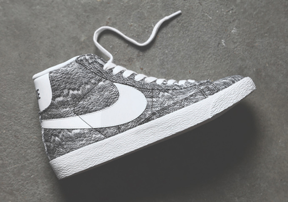 Nike Blazer Mid Premium TXT - Black - White