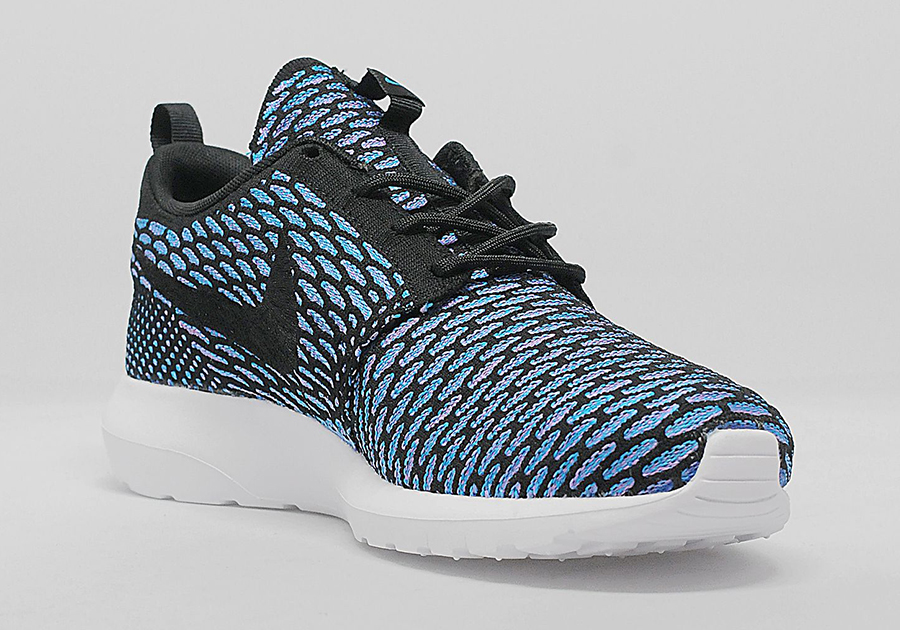 Nike Flyknit Roshe Run Black Neo Turquoise 5