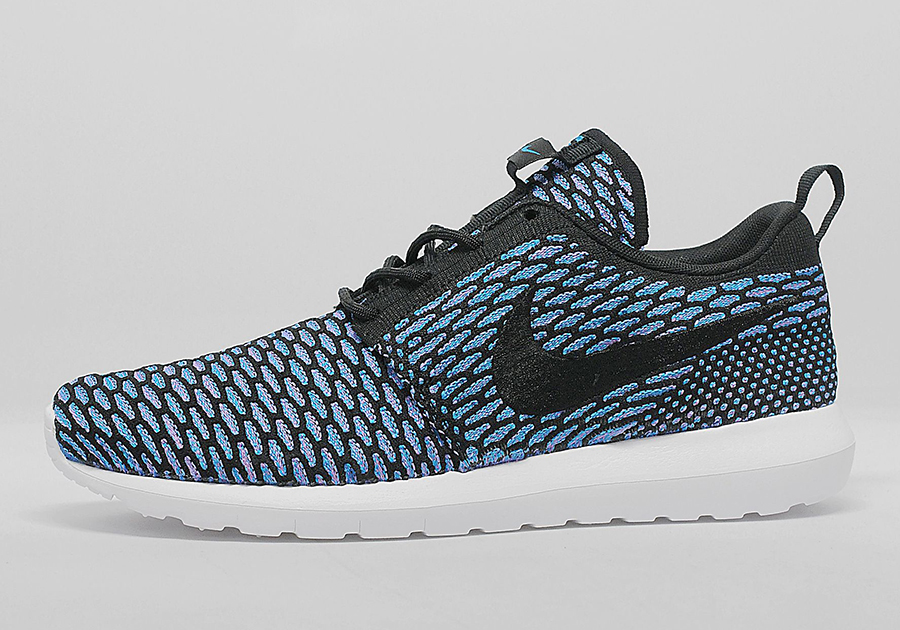 Nike Flyknit Roshe Run Black Neo Turquoise 7