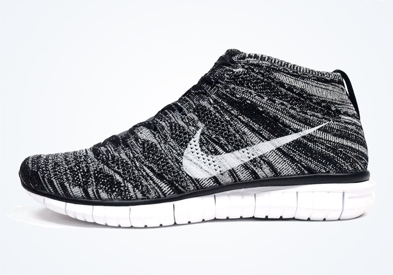 Nike Free Flyknit Chukka - Black - Grey - White