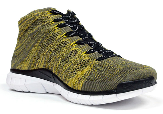 Nike Free Flyknit Chukka Tarp Green Black Yellow 3