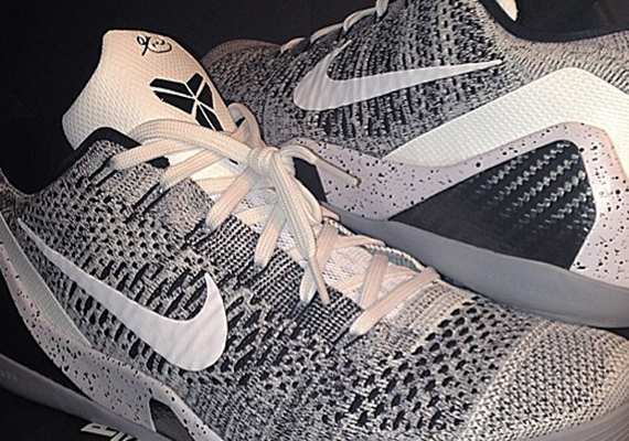 Nike Kobe 9 Elite Low White Black Wolf Grey