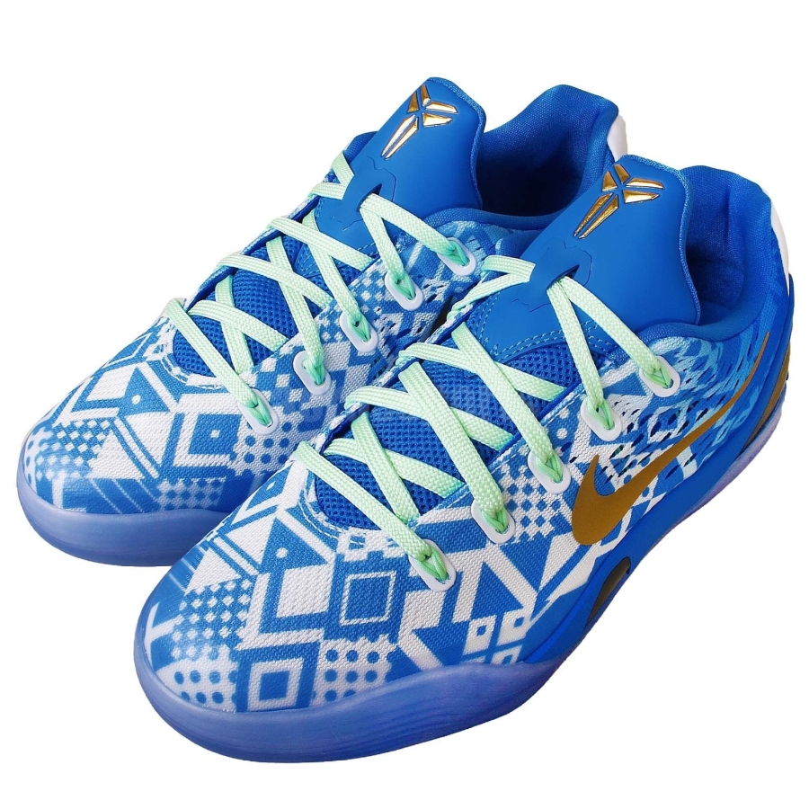 Nike Kobe 9 Em Gs Blue Gold White 01