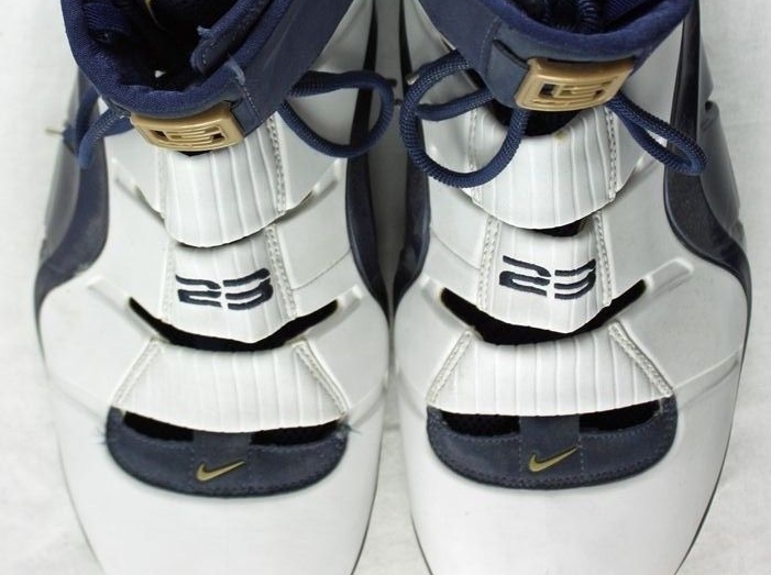 Nike LeBron 4 “White/Navy” – Game Worn PE on eBay