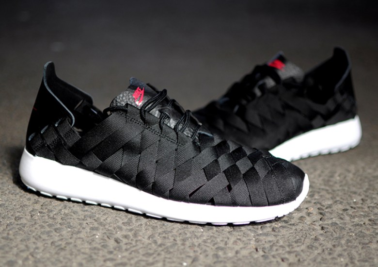 Nike WMNS Roshe Run Woven – Black – White – Fuchsia