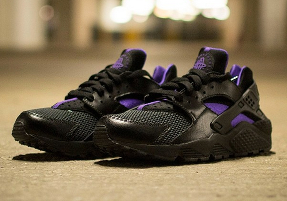 Nike Womens Air Huarache - Black - Purple