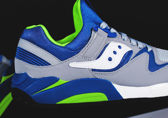 Saucony Grid 9000 Grey Blue Neon 01