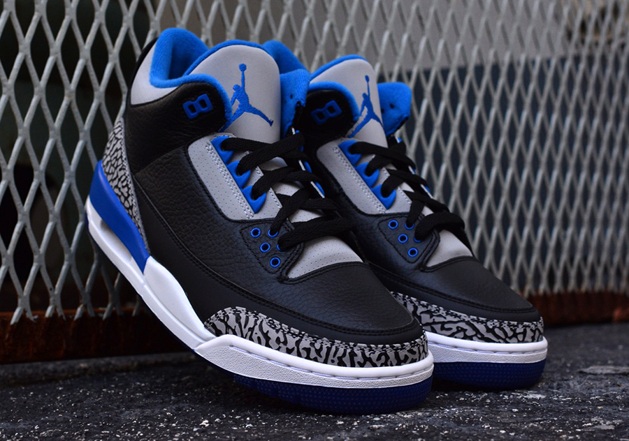 Sport Blue Jordan 3 Retro Release 9