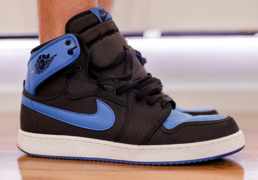 Air Jordan 1 Ko Black Blue On Feet