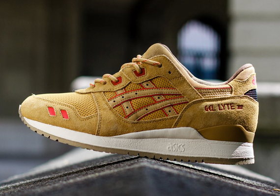 Asics Gel Lyte III - Gold Suede - Red