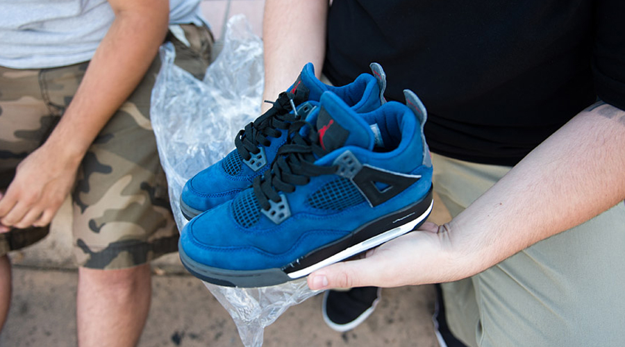 Blue Air Jordans 4