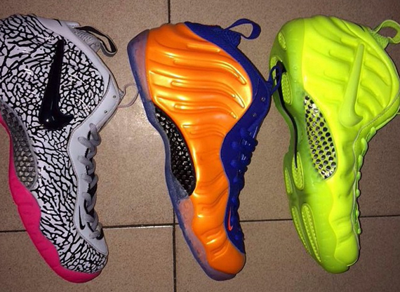 Nike Air Foamposite “Volt”, “Knicks”, and “Elephant Print” Releasing in 2014