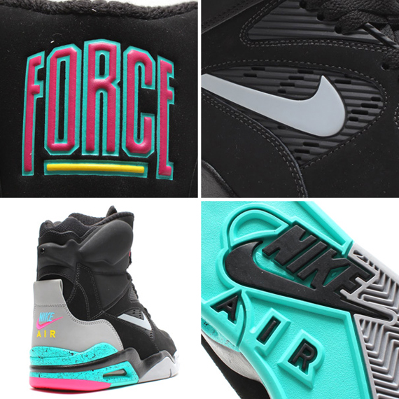 Nike Air Command Force Black Wolf Grey Hyper Jade Hyper Pink 3