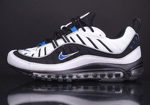 Nike Air Max 98 White Black Blue Silver 02