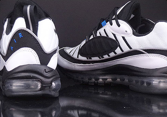 Nike Air Max 98 White Black Blue Silver 04