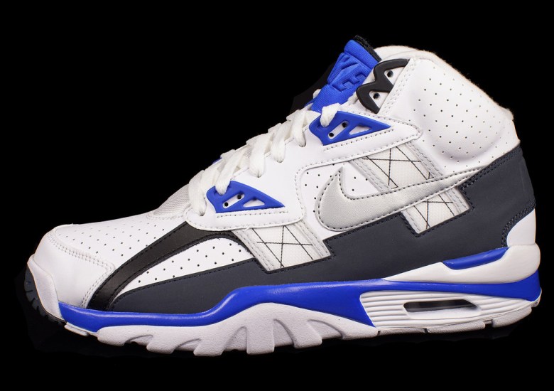 Nike Air Trainer SC High – White – Metallic Platinum – Hyper Cobalt | Available